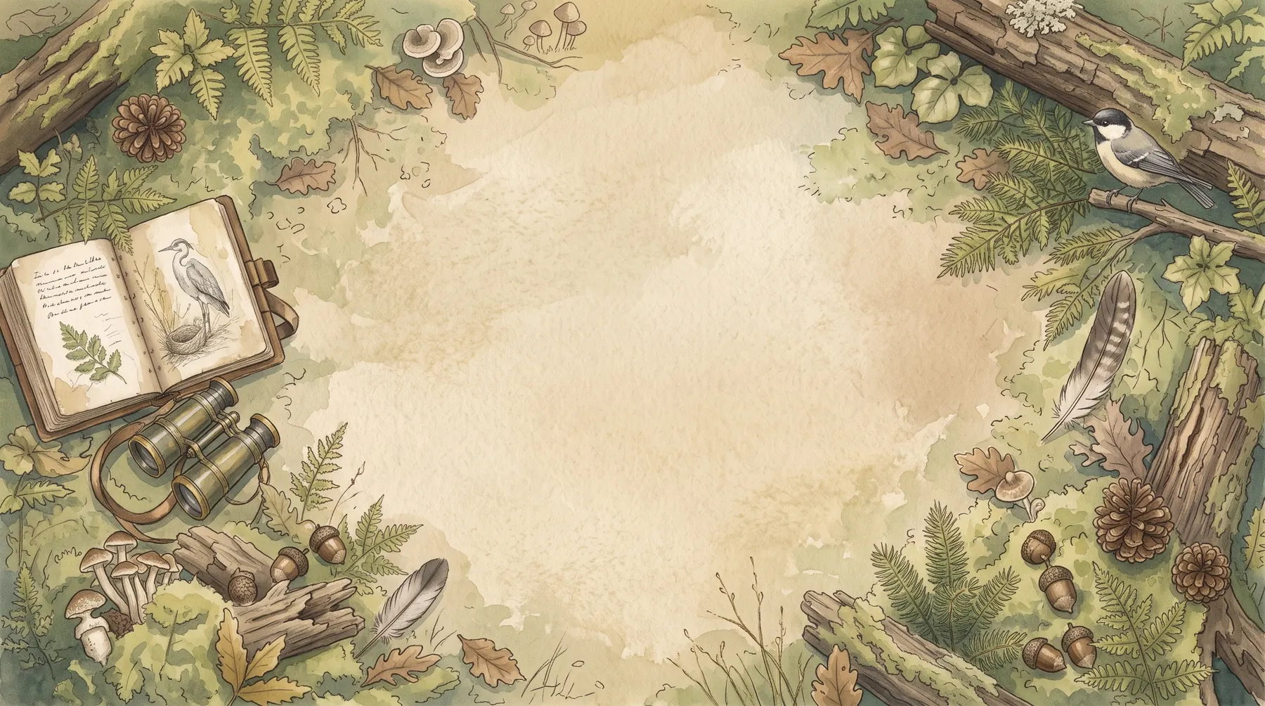 A forest match board laid out like a field desk
